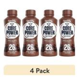 4 Pack - Core Power Protein Shake, Chocolate 14oz