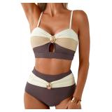 SzL Herseas Women's 2P Colorblock Bikini Set