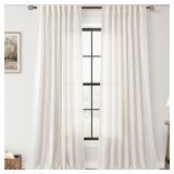 Natural Linen Curtain 102' Long 2 Panels Set