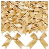 YGDZ Gold Bows Satin Self Adhesive Ribbon Bows