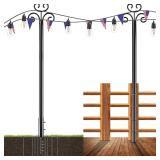$105 ANASTA 10FT String Light Poles, 2-Pack