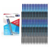 Paper Mate InkJoy 100RT Pens, 72 Ct Black/Blue