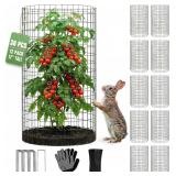 12 Pack 17x12 Tall Round Plant Cage 36PCS