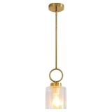 6.1' Modern Glass Pendant Light, Round