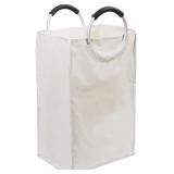 Ruilogod Collapsible Laundry Hamper Bag, Beige