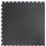 VersaTex 18x18 Black Rubber Floor Tiles (8)