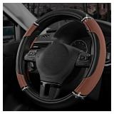 Road Comforts Leather Wheel Cover Brown