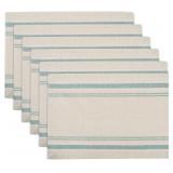 DII French Stripe 13x19  Placemats, 6 Pc