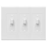 TayMac 2673W 3-Gang MASQUE Cover, White