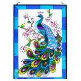 Chambtalie Peacock Stained Glass Garden Decor