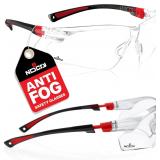 NoCry Clear Safety Glasses with Anti-Fog, ANSI