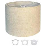 Lampshades 1, 11' Top/Bottom White Linen