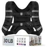 Zeerun Weighted Vest 30lb Reflective Stripe