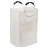 Ruilogod Collapsible Laundry Hamper Bag, Beige