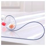 NECAUX 1.5mm Clear PVC Table Cover 24x48