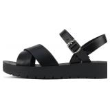 CHESTER Women Flat Sandals (Gold Raffia, 8.5)