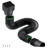 Black-Rain Downspout Extender 21-62' 3x4