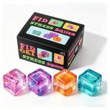 4-Pack Fidget Toys: Mini Squishies Stress Cube