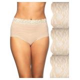 7L 3-Pack Vanity Fair Lace Panties: Lightweight &