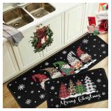 Christmas Gnomes Kitchen Mats Set 2, 17x47+30'