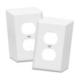 ENERLITES 1-Gang Duplex Wall Plate Kit, White