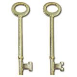 Skeleton Keys 2PK, Brass Keys