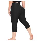 (4XL) FULLSOFT Plus Size Capri Leggings Women XL-4
