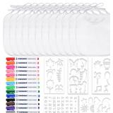 GOLDGE 44-Piece BibKit: 24 Bibs, Stencils