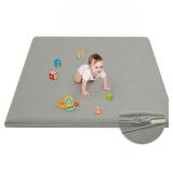 $110 Waterproof Baby Play Mat 71x79 Grey
