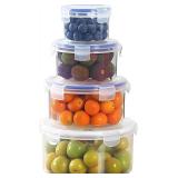 Plastic Food Storage Containers Set, 4-Pack