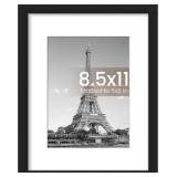 upsimple 8.5x11 Frame with Mat, Black, 1 Pack