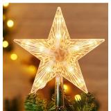 Lighted Star Tree Topper 10 Bulbs 9.5'