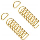 20pcs 1-1/2' D Rings Welded Gold Pet Collar