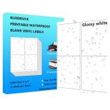 Glossy White Labels, 4x5' (4 Up)