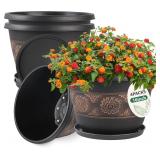 Usocik 4-Pack 16' Plant Pots with Drainage