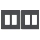 Legrand Radiant 2-Gang Wall Plate, Graphite