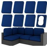 5Pcs Patio Cushion Covers, Navy Cover