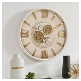 $140 CLXEAST 24' Moving Gears Wall Clock