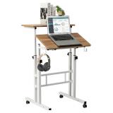 SIDUCAL Small Standing Desk, Portable Cart