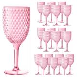 Plastic Wine Glasses 13oz, Reusable Goblets 24 pcs