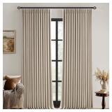 MIULEE Blackout Linen Curtains 84'   2 Panels