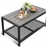 $110 ODK Outdoor Coffee Table with Storage, Grey