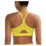 (Medium) RUNNING GIRL Sports Bra, Y Back Molded Cu