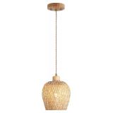 Bamboo Pendant Light Ceiling Fixture One-Light
