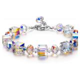 Lady Colour Sterling Silver Crystals Bracelet
