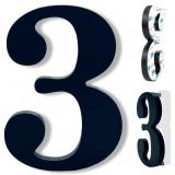 5' House Numbers - Floating, Stick-On - Black 3