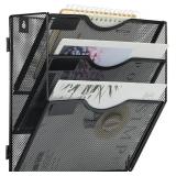 EasyPAG Wall File Holder 3-Pocket Black