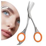 LePinko Eyebrow Scissors with Comb, Gray