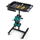 OLBRUS Adjustable Rolling Work Table Cart