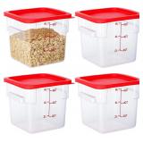 BIEAMA 4 Pack Food Storage Containers, 6 Qt